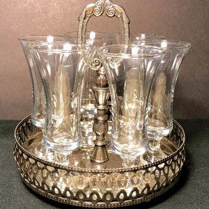 Vintage 7-Piece Silverplate Cordial Set